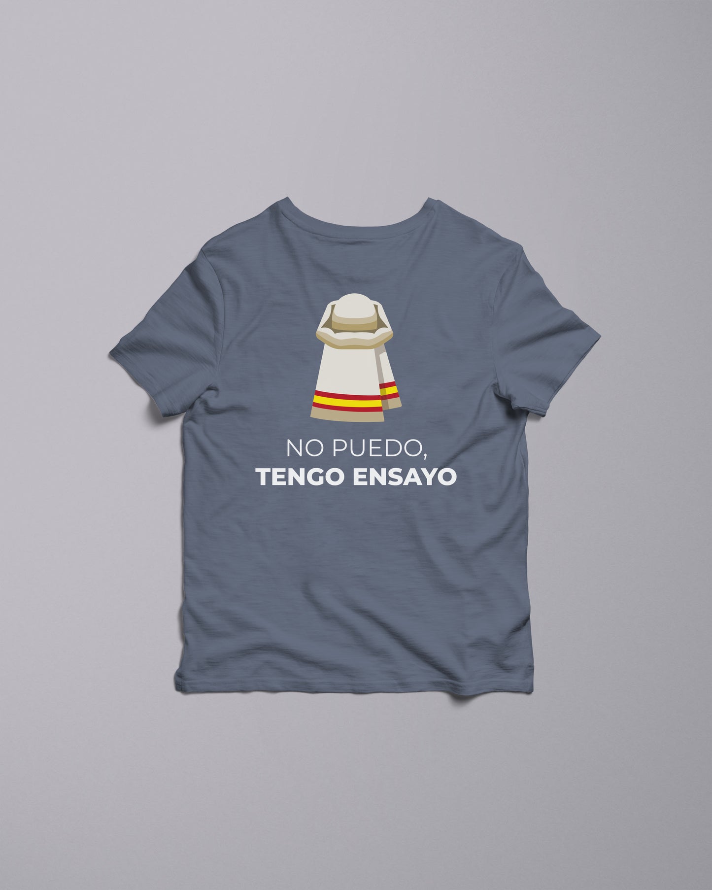 Camiseta Costal "NO PUEDO TENGO ENSAYO" denim