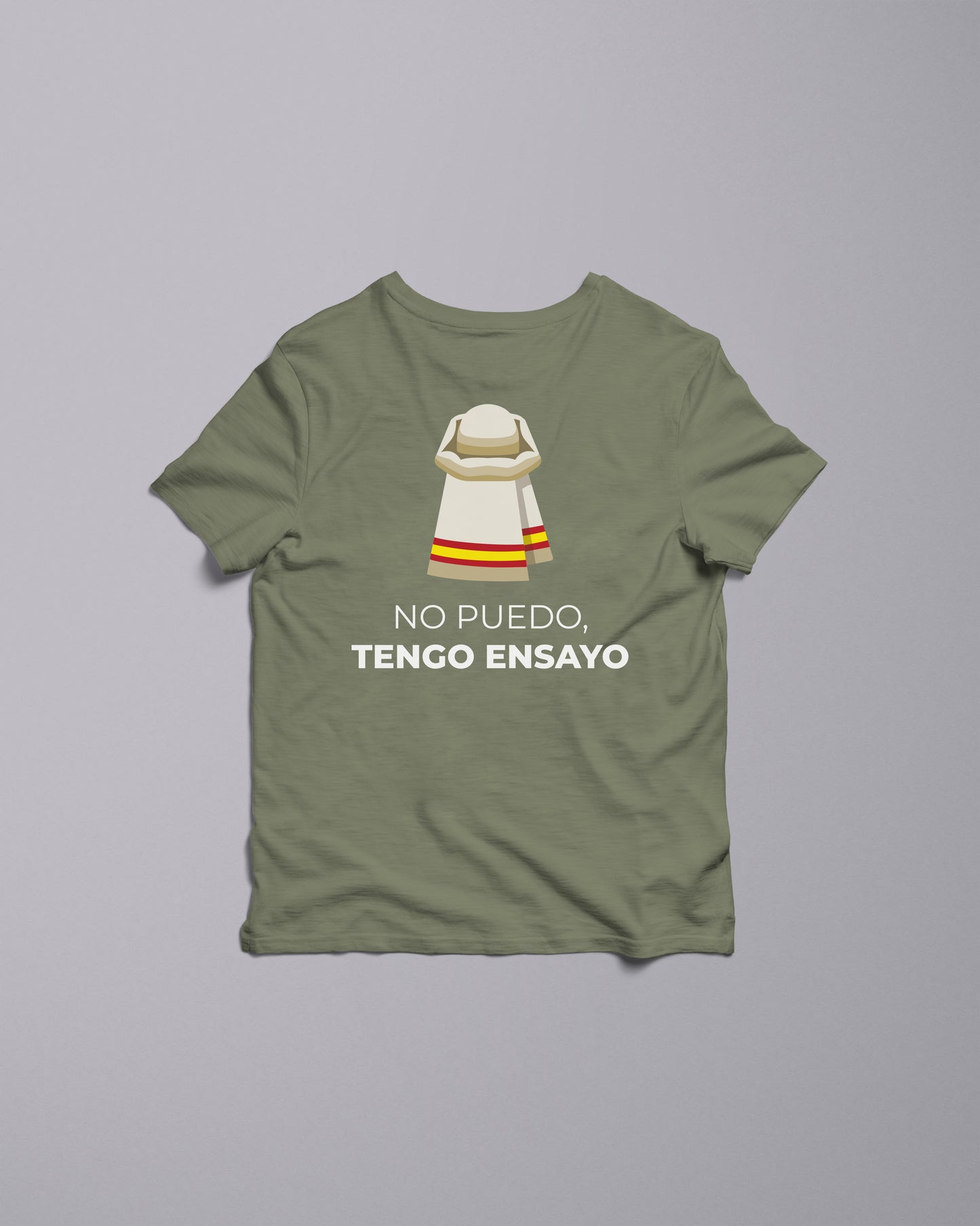 Camiseta Costal "NO PUEDO TENGO ENSAYO" verde