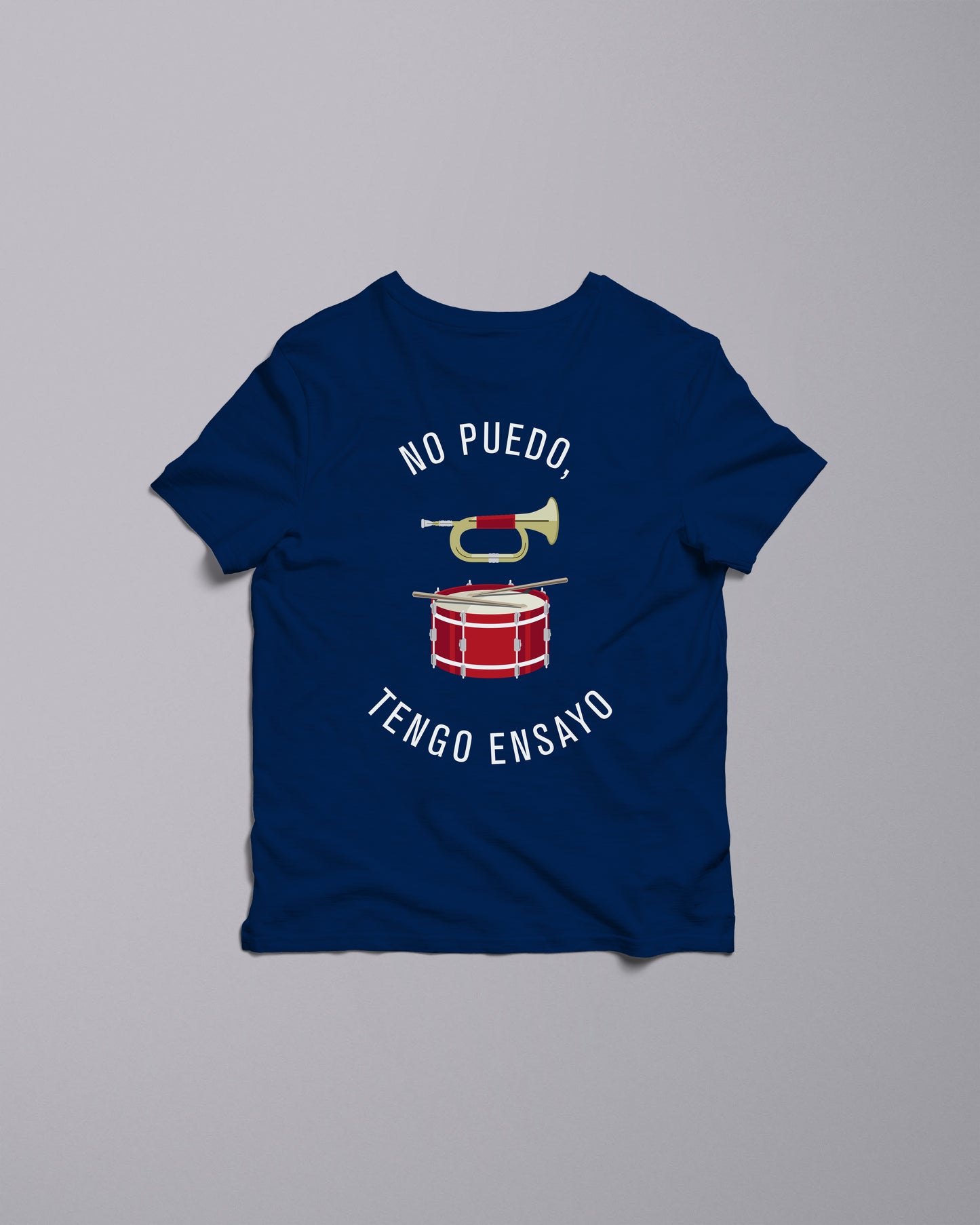 Camiseta Banda "no puedo, tengo ensayo" azul marino