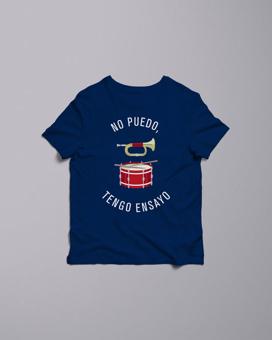 Camiseta Banda "no puedo, tengo ensayo" azul marino