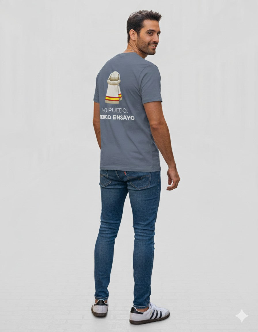 Camiseta Costal "NO PUEDO TENGO ENSAYO" denim